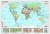 Kaparós Világtérkép, 84x57 cm, STIEFEL, A Föld országai, arany bevonat
